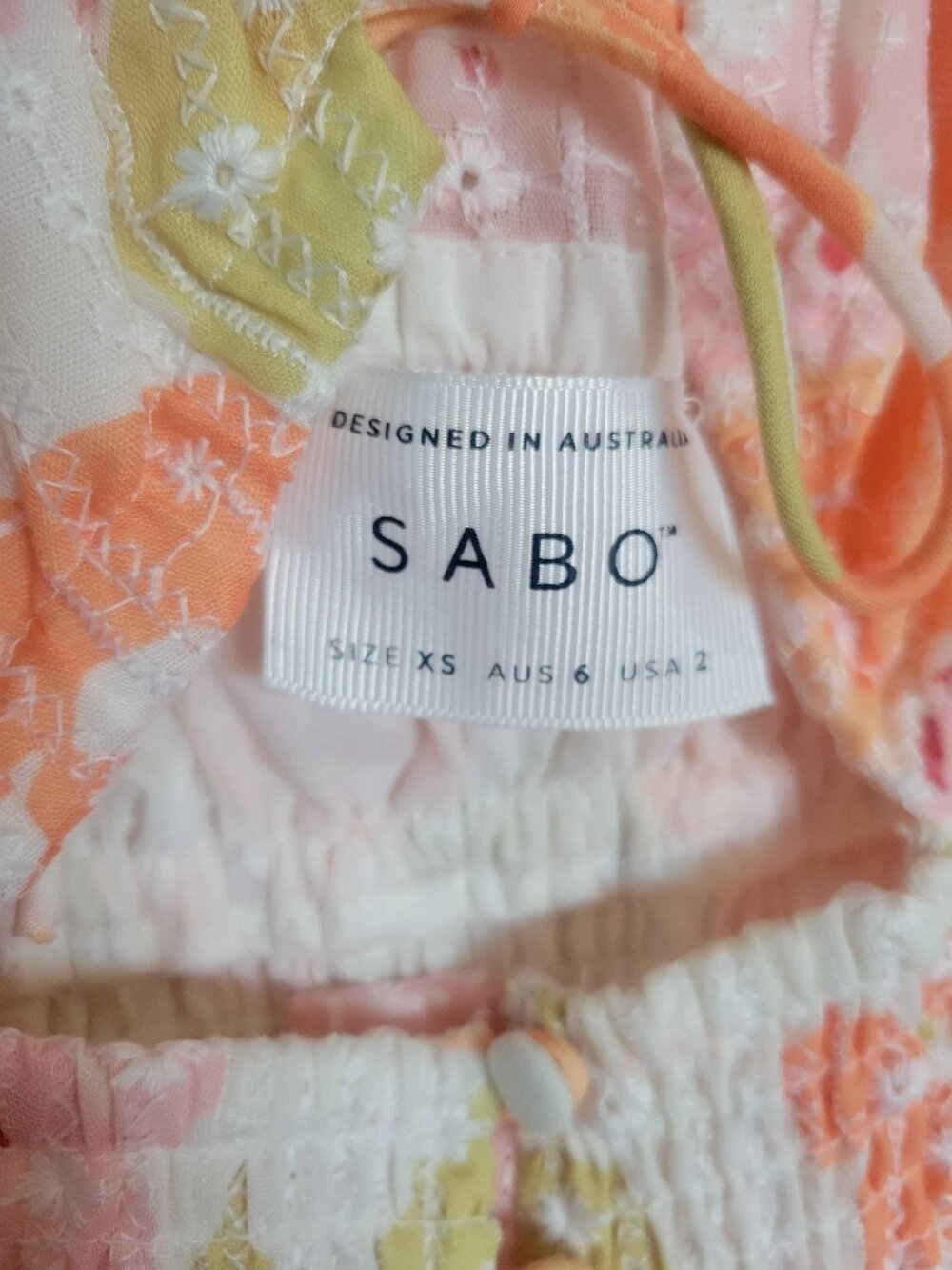 SABO beautiful floral summer dress frilly with cut out, womens - Picture 5 of 5